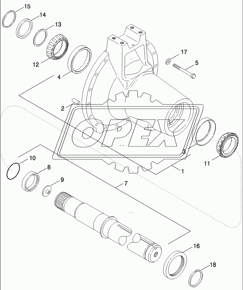 REAR AXLE - 4-1/2 X 120 INCH