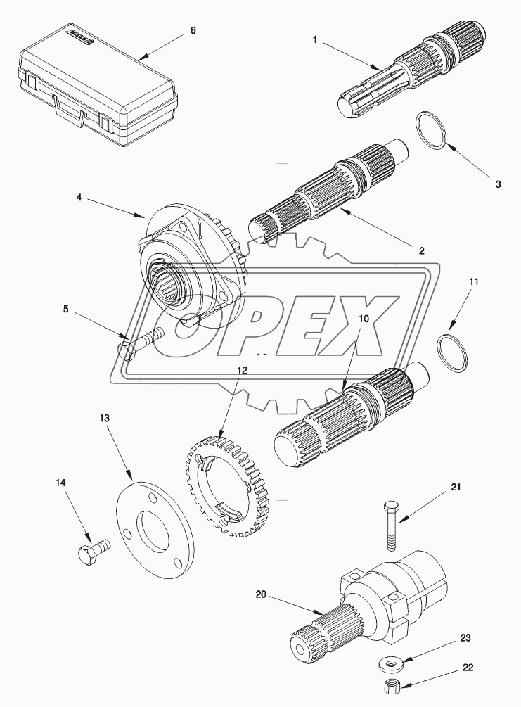 POWER TAKE OFF ASSEMBLY - OUTPUT SHAFT, DUAL SPEED