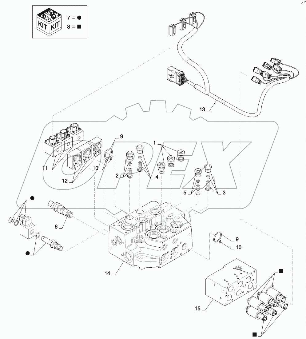  CONTROL VALVE ASSY, EH W/HARNESS