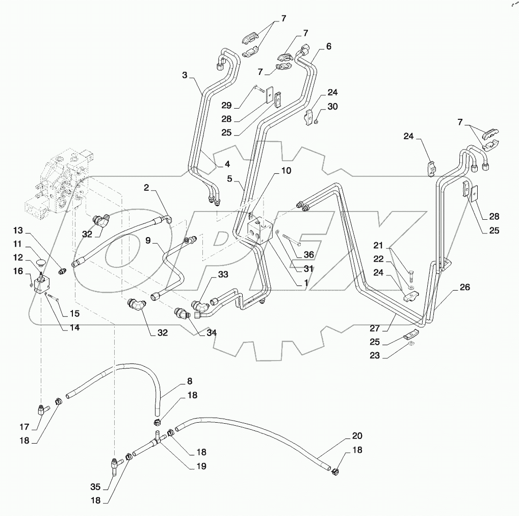  LOADER VALVE PLUMBING (SR250,TR320)
