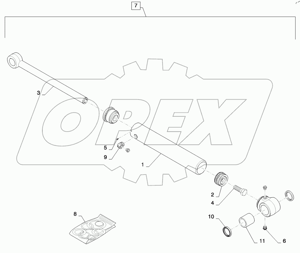  BUCKET CYLINDER (SV300,TV380)