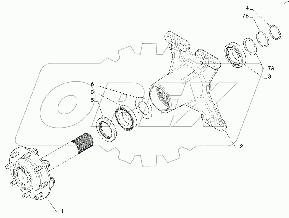  AXLE ASSEMBLY, HD, COMPONENTS