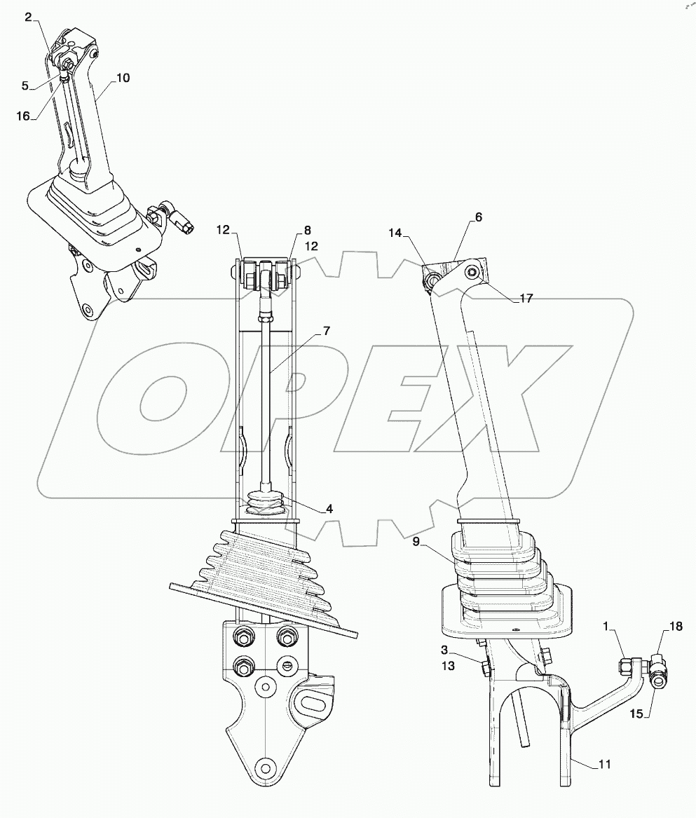  HAND CONTROLS, HANDLE LH (ALL CASE)