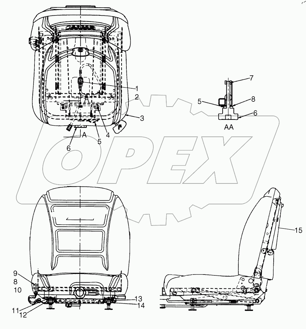  SEAT, SUSPENSION (ALL CASE)