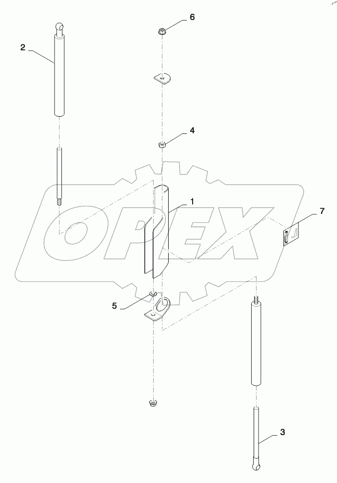  CAB, GAS STRUT (ALL CASE)