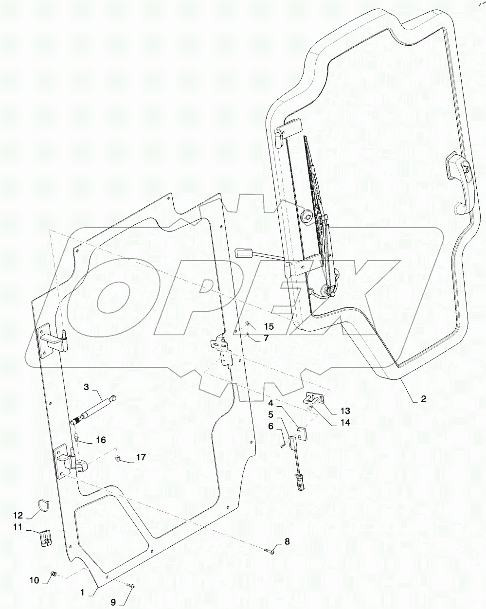  FRONT DOOR, GLASS (ALL CASE)