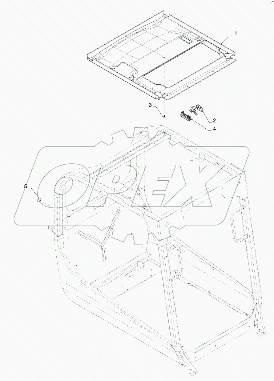  CAB HEADLINER, NO RADIO (ALL CASE)
