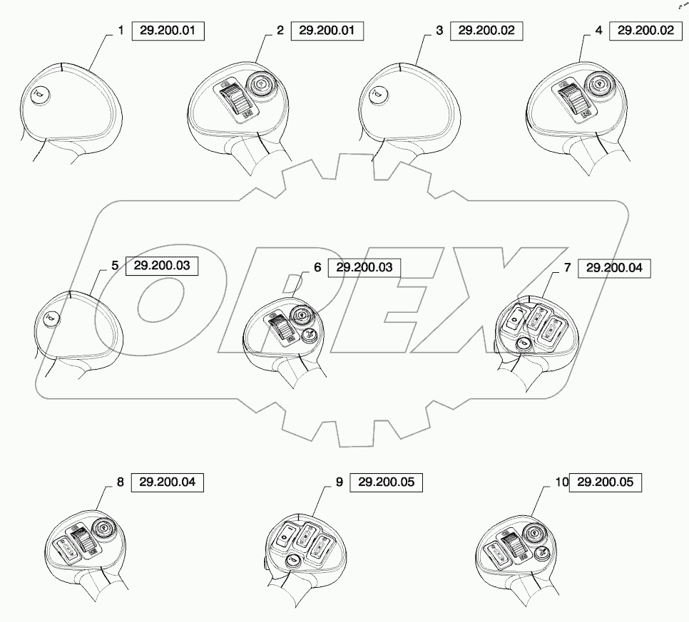  HANDLE FACEPLATE INDEX SR250