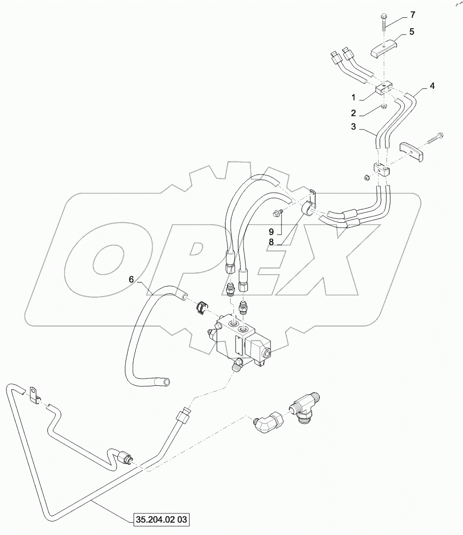  HYDRAULIC COUPLER, CHASSIS PLUMBING (SV300,TV380)
