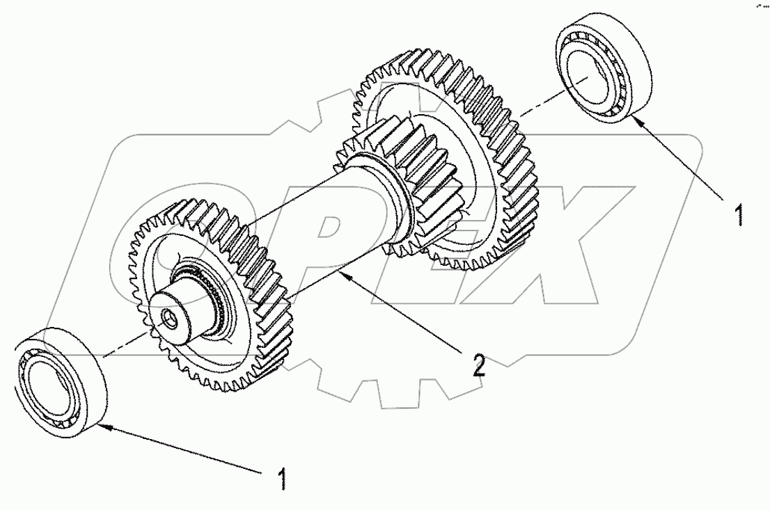 POWER SHIFT TRANSMISSION - THIRD SHAFT ASSEMBLY