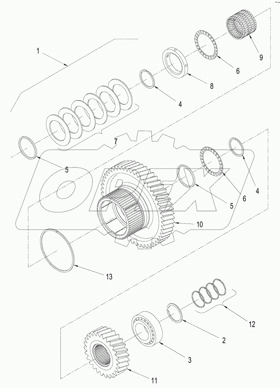 POWER SHIFT TRANSMISSION - FOURTH SHAFT ASSEMBLY