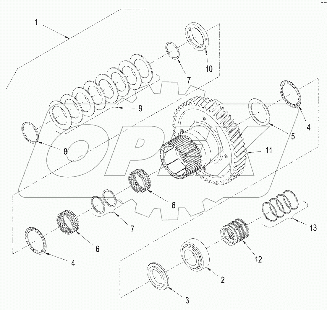 POWER SHIFT TRANSMISSION - FIFTH SHAFT ASSEMBLY