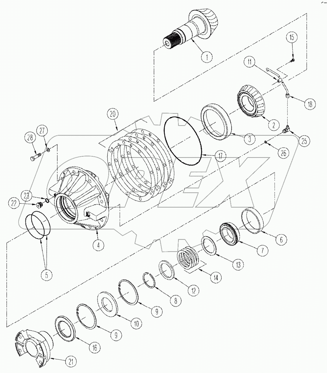 500 SERIES AXLE ASSEMBLY - FRONT COVER
