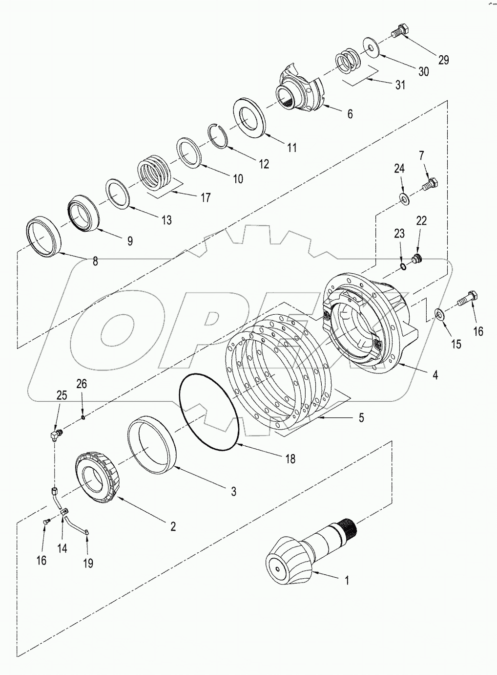 500 SERIES AXLE ASSEMBLY - REAR COVER