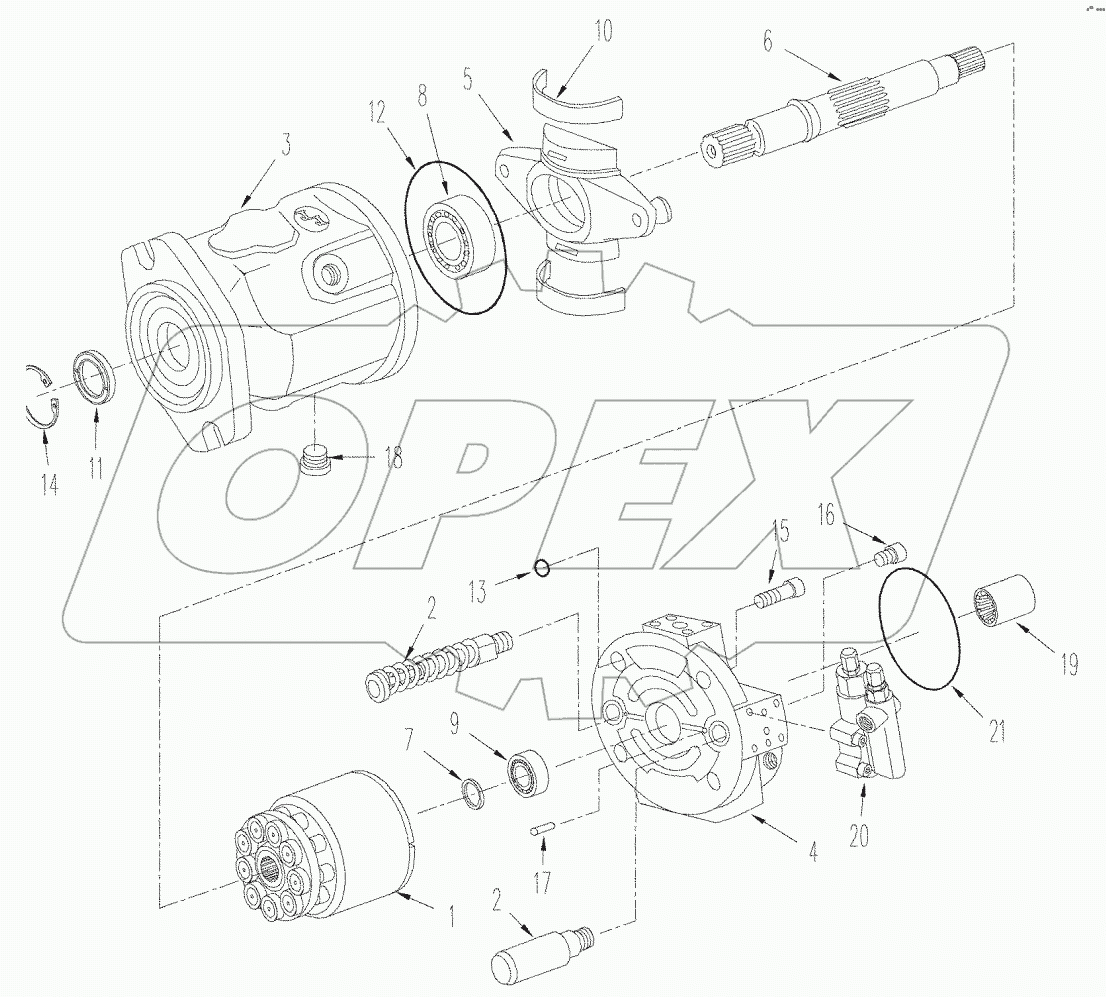 HIGH OUTPUT HYDRAULICS - PISTON PUMP ASSY
