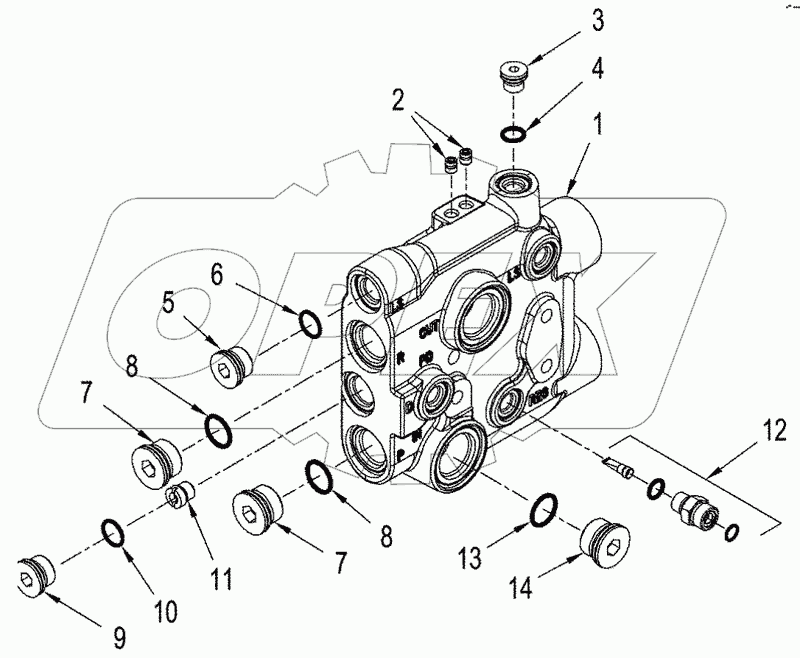TWIN FLOW HYDRAULIC MANIFOLD ASSY