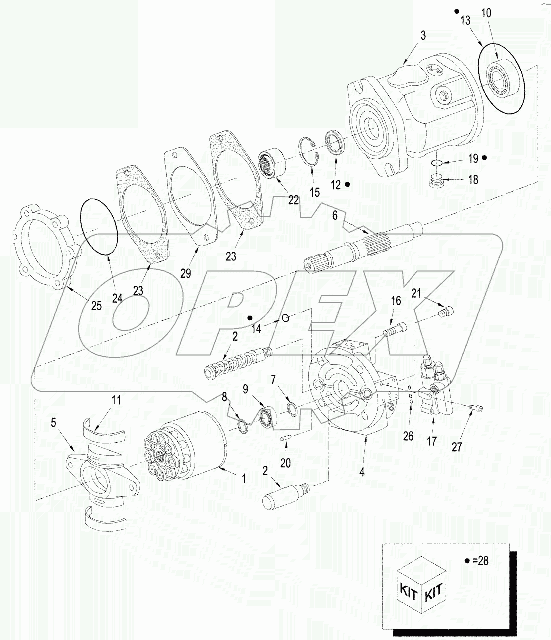 TWIN FLOW HYDRAULIC PUMP ASSY