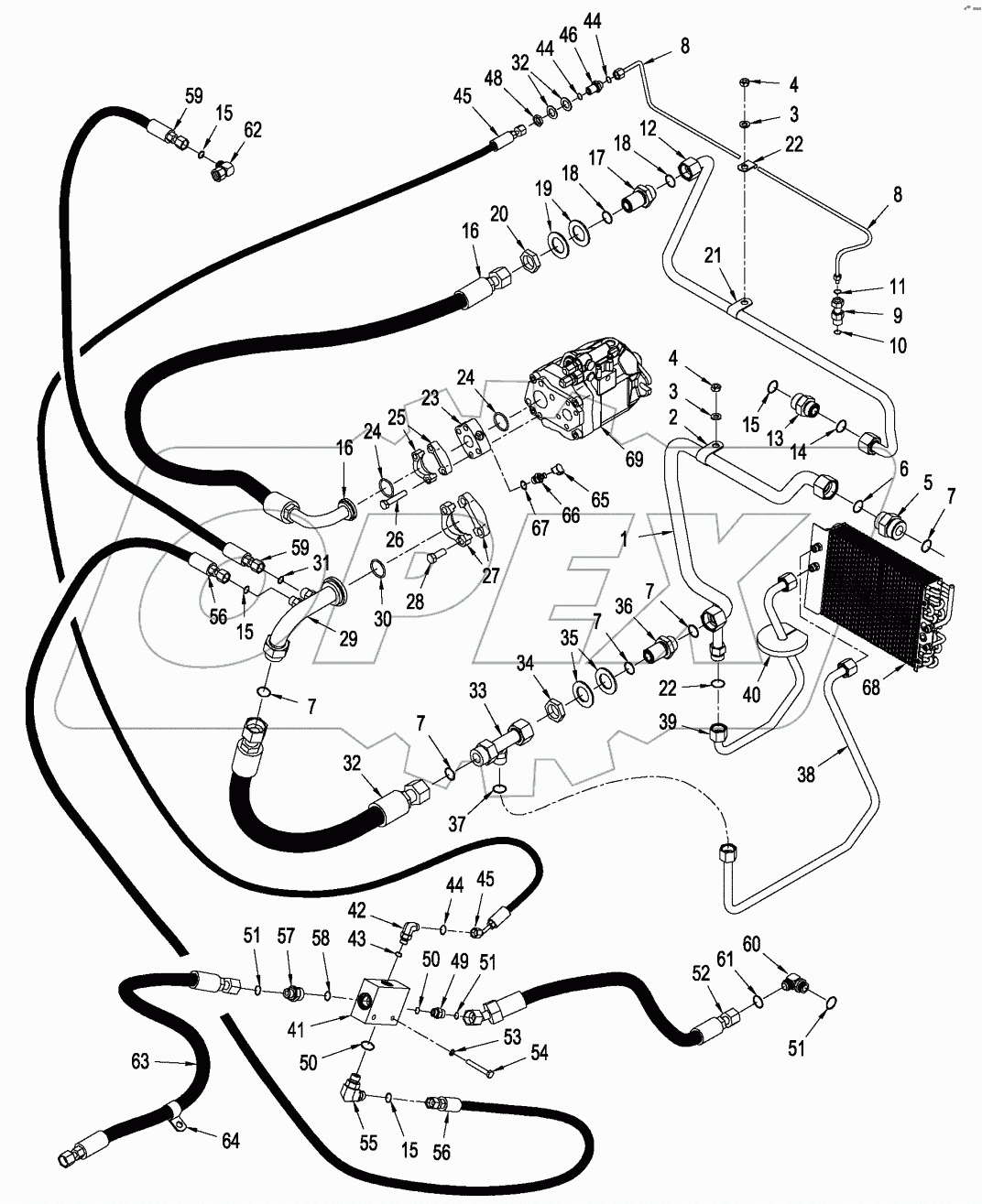 HYDRAULICS - FAN DRIVE CIRCUITRY, ASN Z6F100996