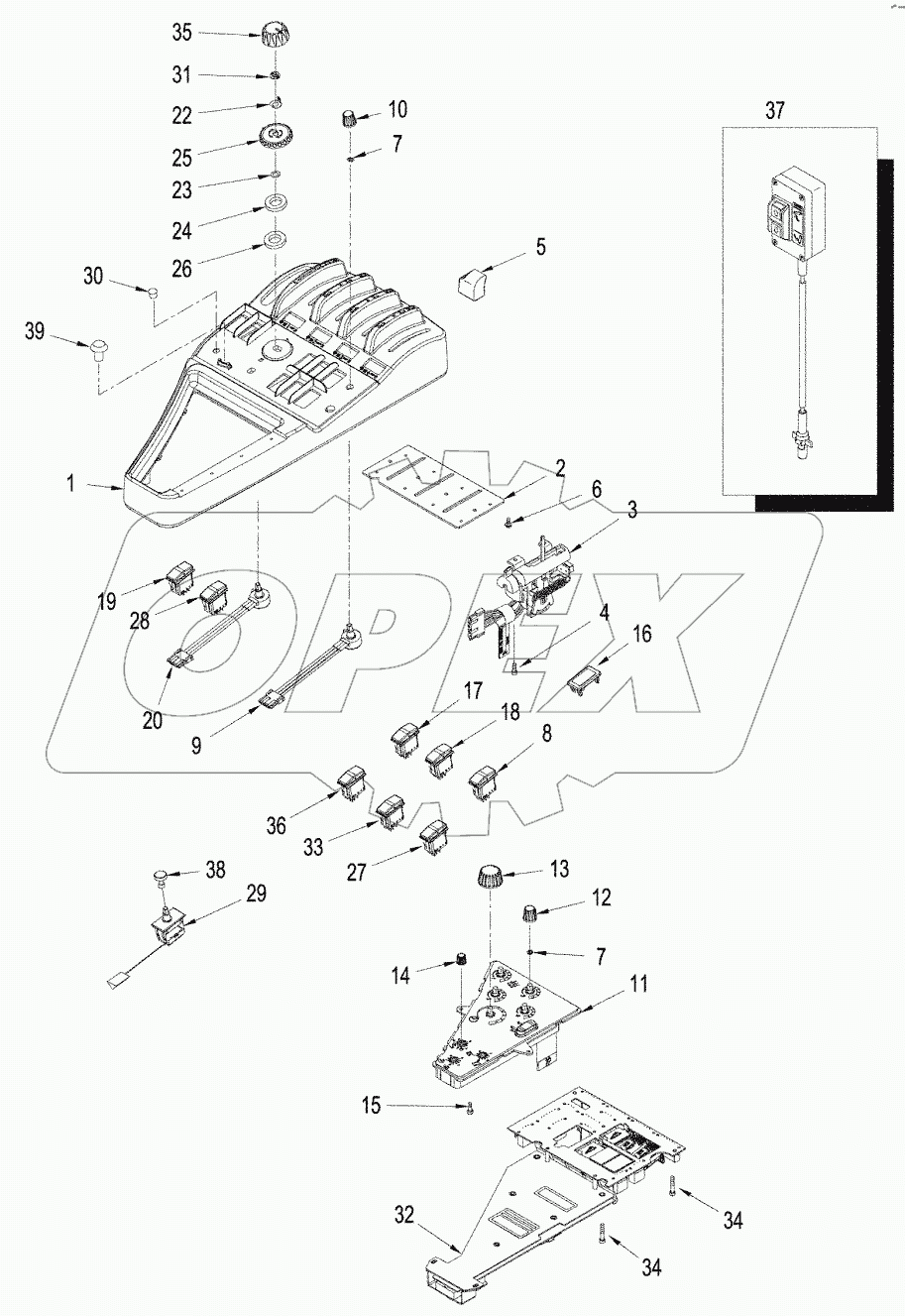 CONTROLS - RIGHT HAND ARMREST CONSOLE