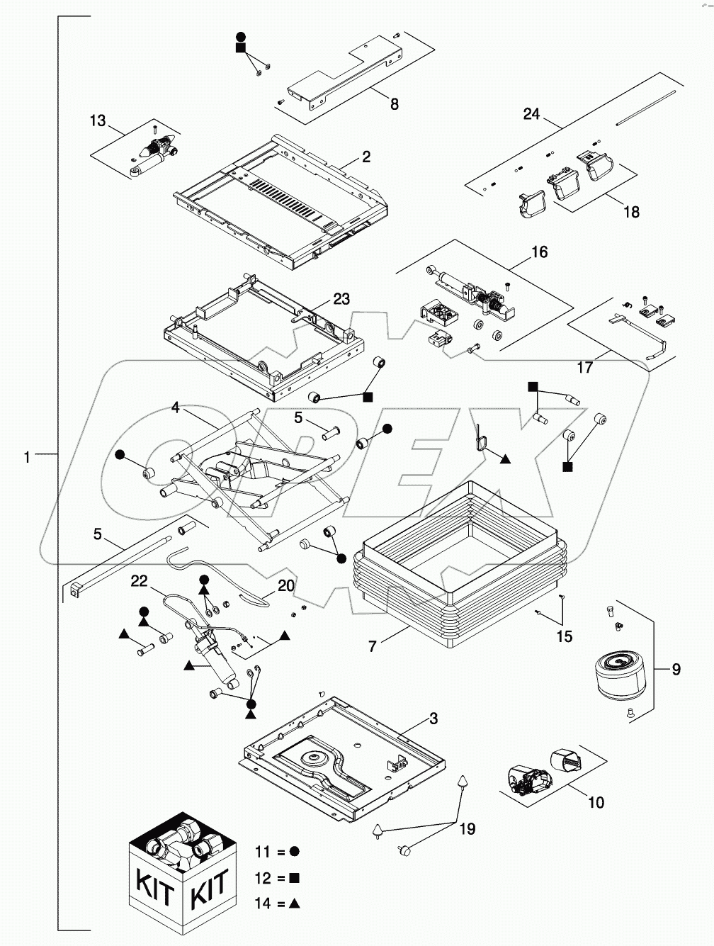 SUSPENSION ASSEMBLY - SEAT