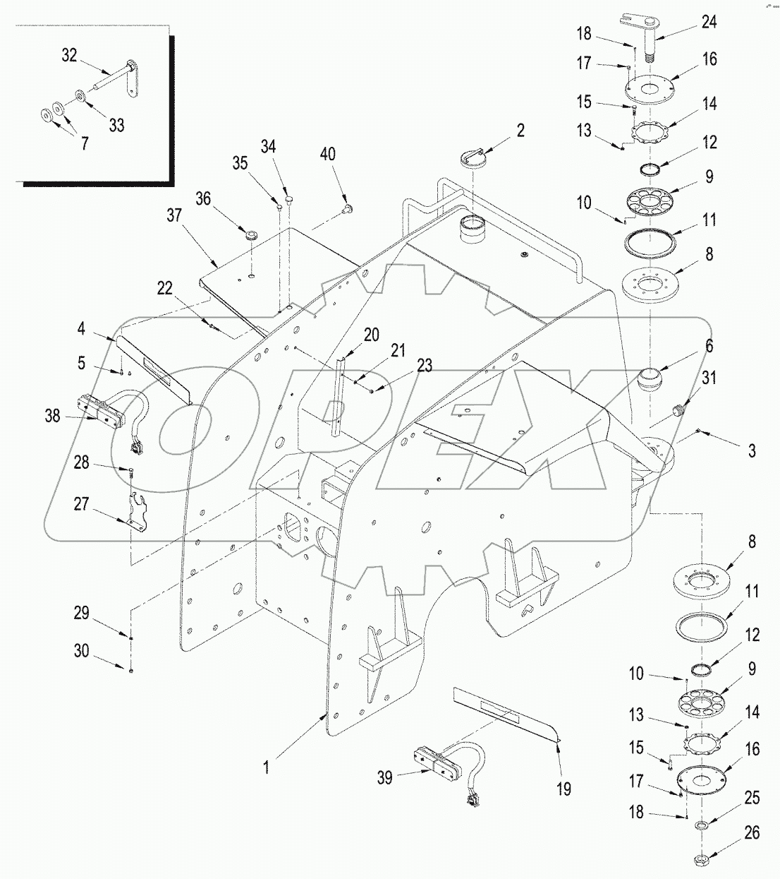 REAR FRAME, QUADTRAC TRACTOR