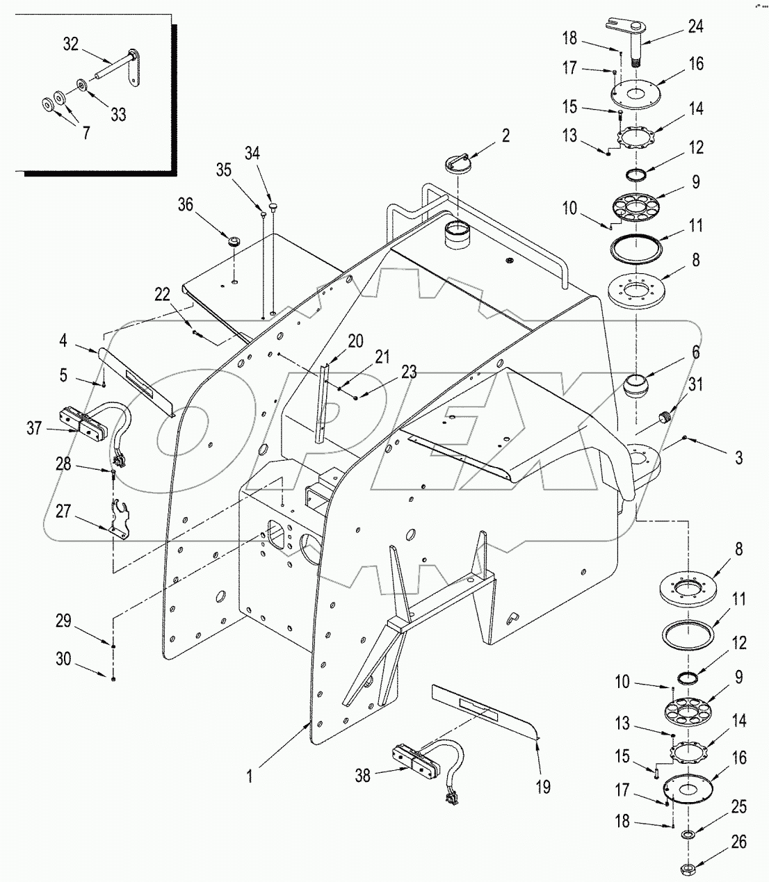 REAR FRAME, WHEEL TRACTOR