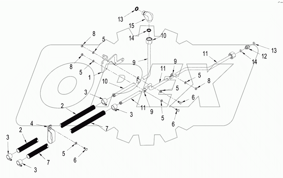 HEATER - HOSES, STX & STEIGER 480/530