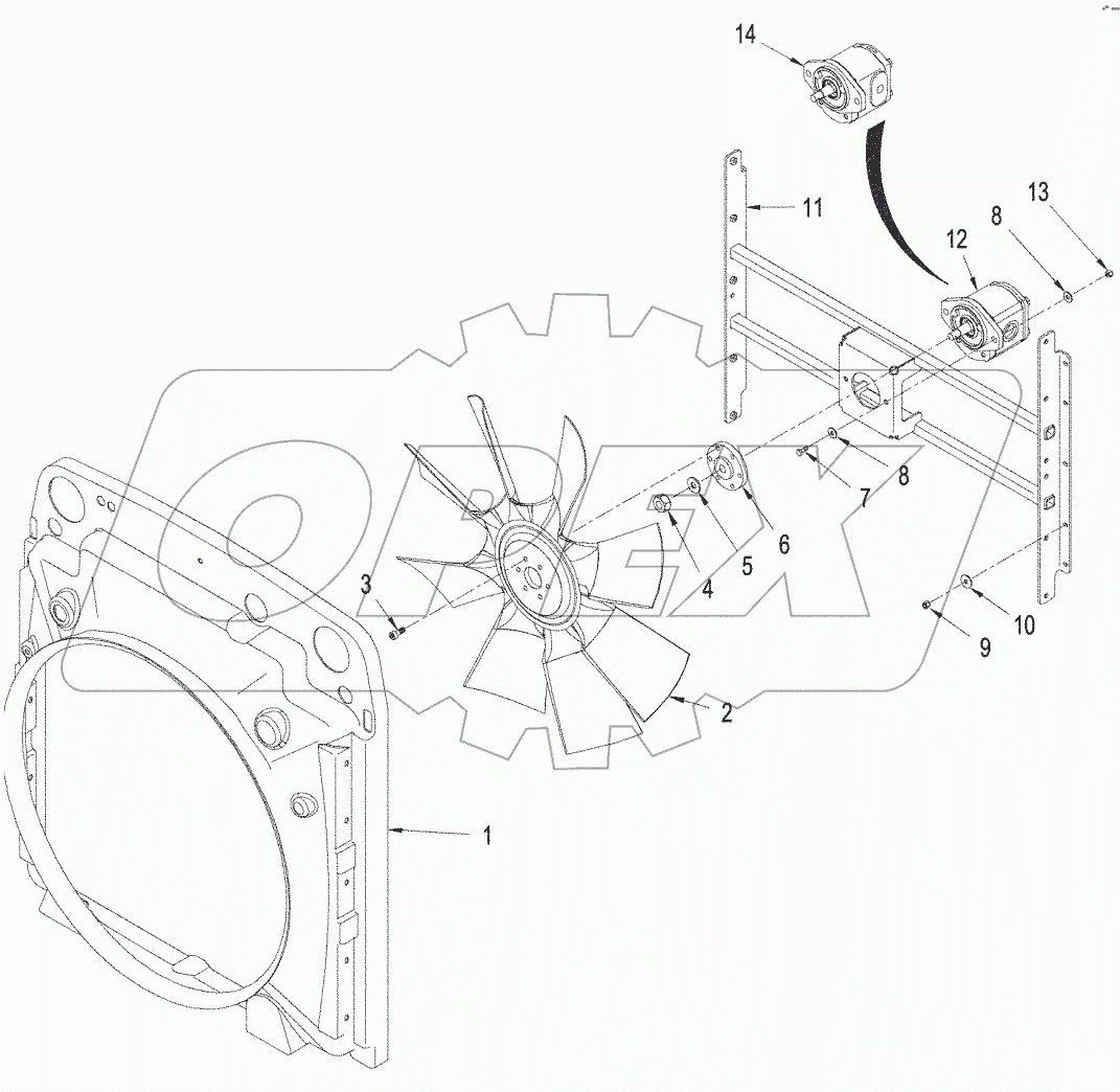 HYDRAULIC FAN DRIVE - MOUNTING