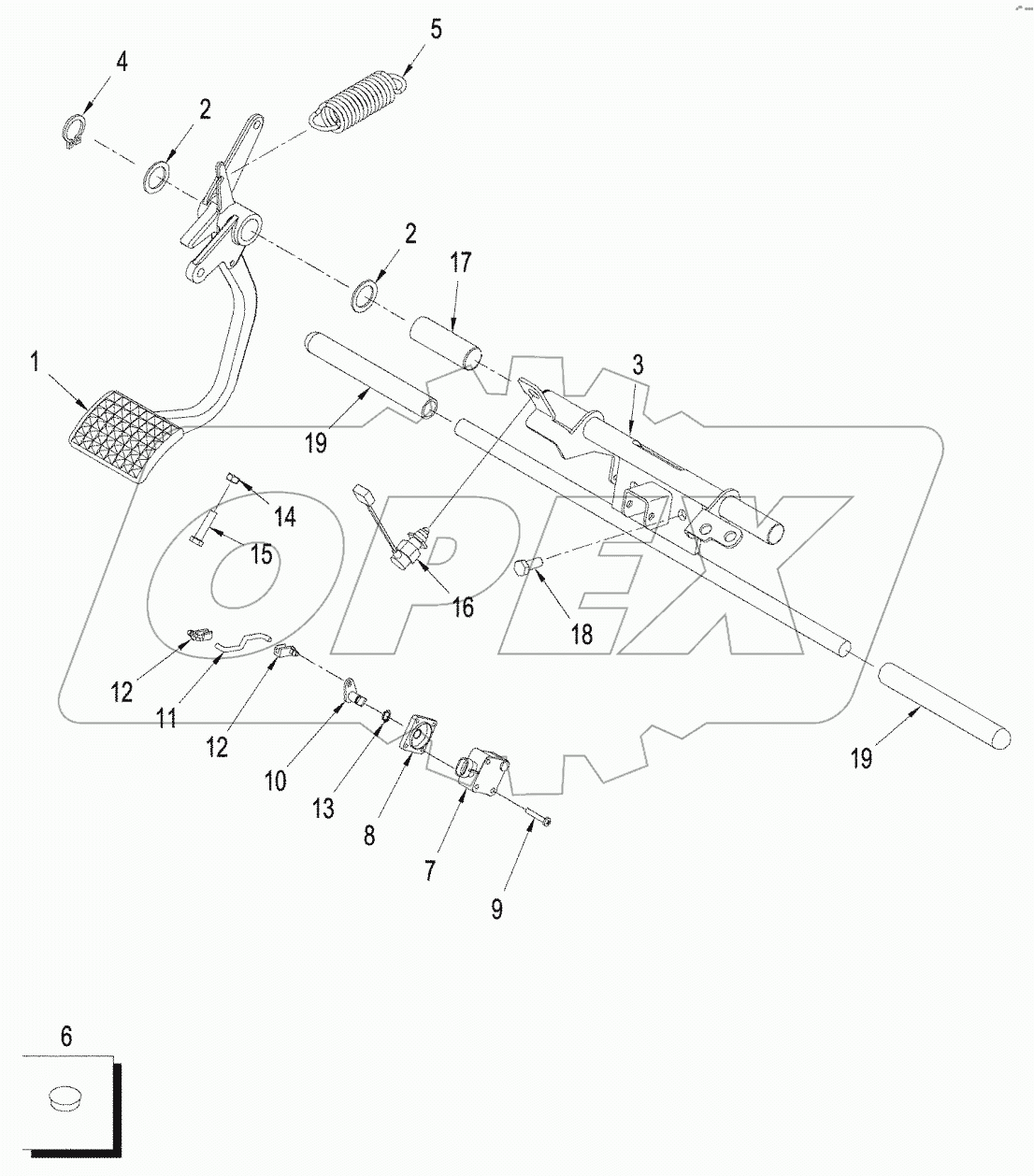 CLUTCH PEDAL, POWER SHIFT TRANSMISSION
