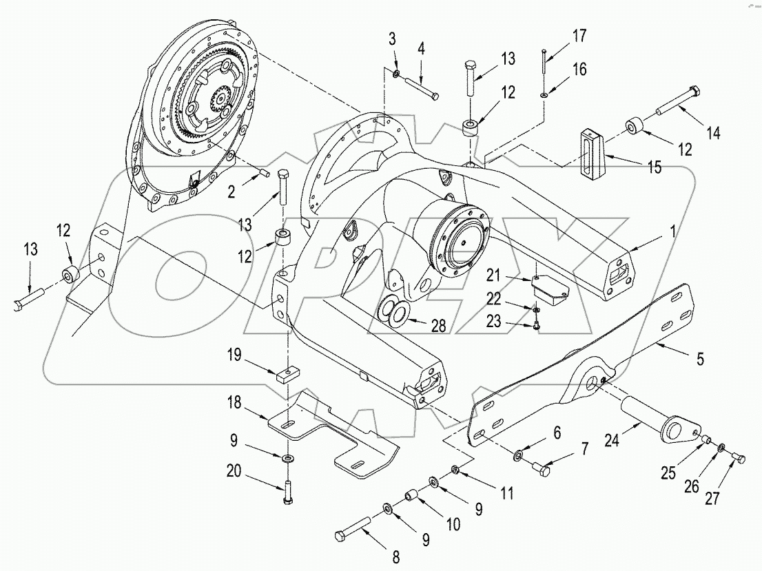 YOKE MOUNTING, QUADTRAC TRACTOR