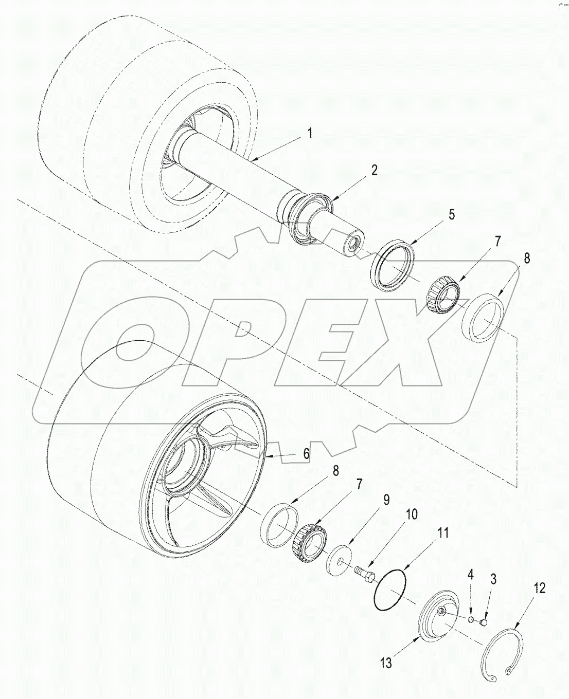 AXLE ASSEMBLY - ROLLER SHAFT