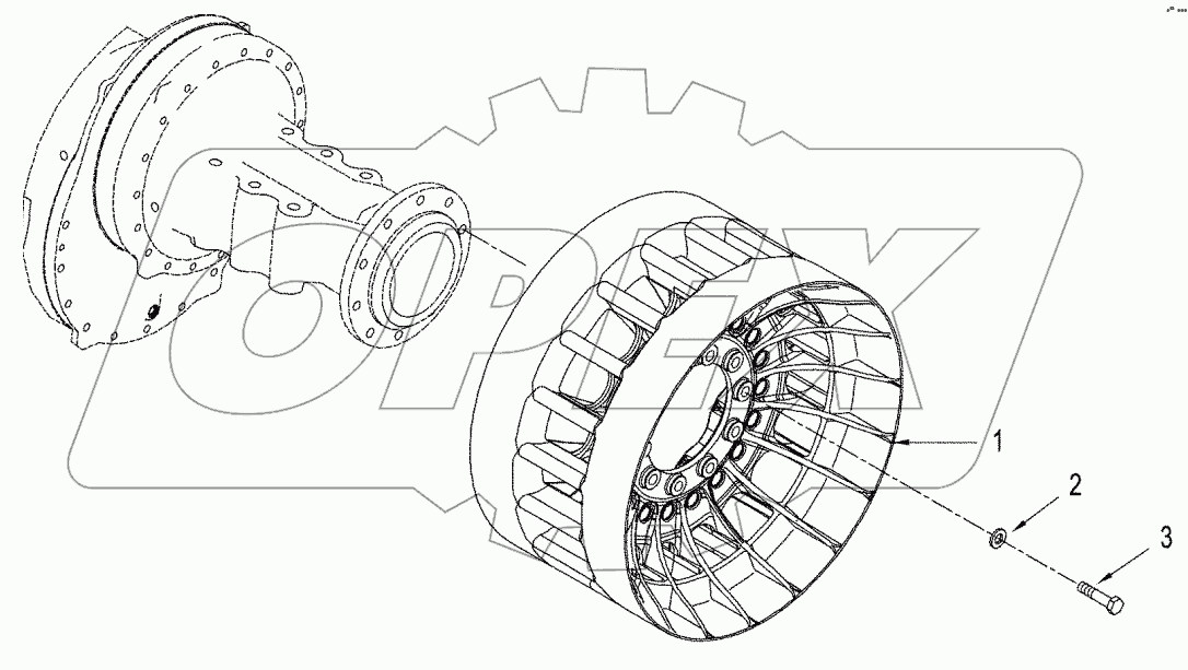 DRIVE WHEEL, QUADTRAC TRACTOR