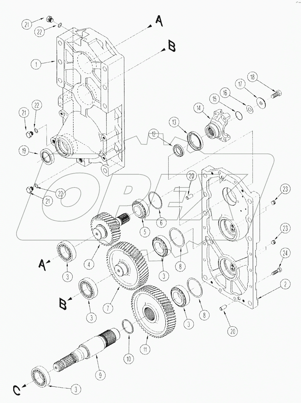 POWER TAKEOFF - TRANSFER CASE ASSEMBLY