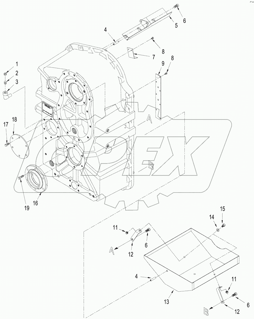 POWER SHIFT TRANSMISSION - REAR HOUSING