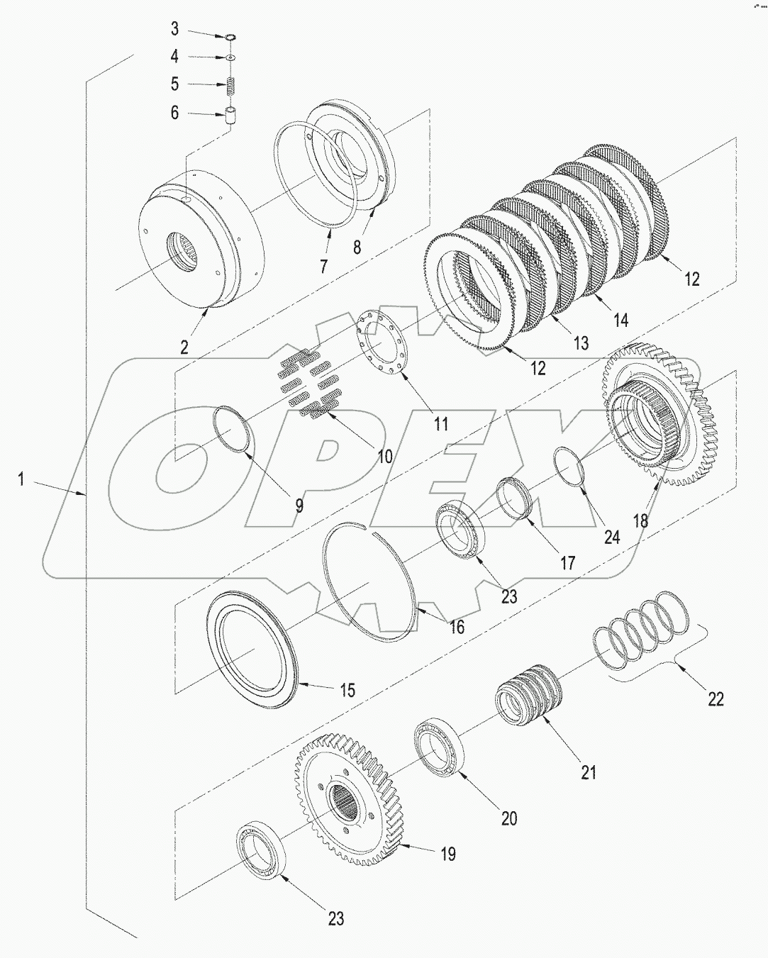 POWER SHIFT TRANSMISSION - INPUT SHAFT ASSEMBLY