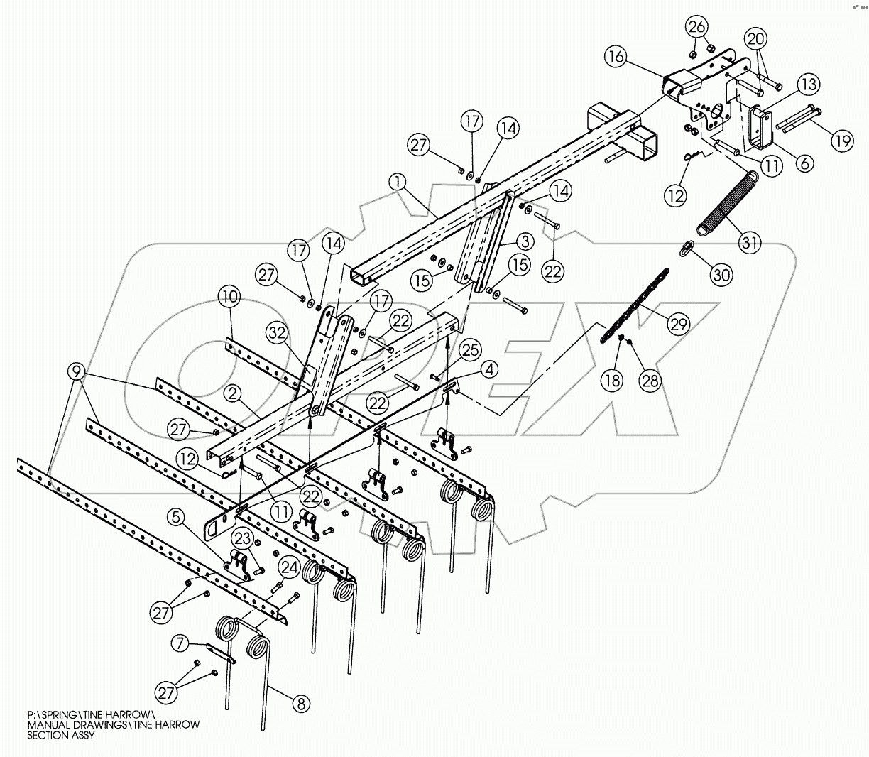 TIGER TINE HARROW PARTS