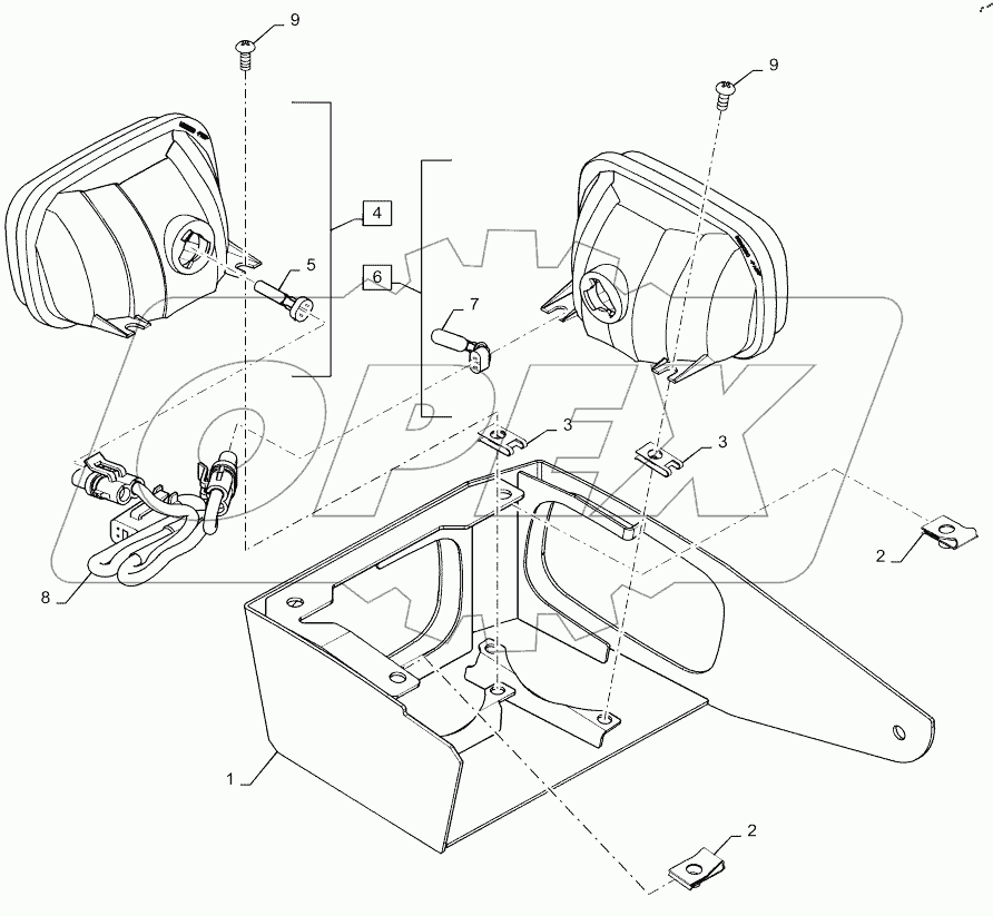  LIGHT ASSY, 90 DEGREE, RH