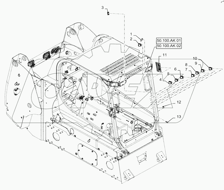  A-POST CONSOLE, LH SWITCHES