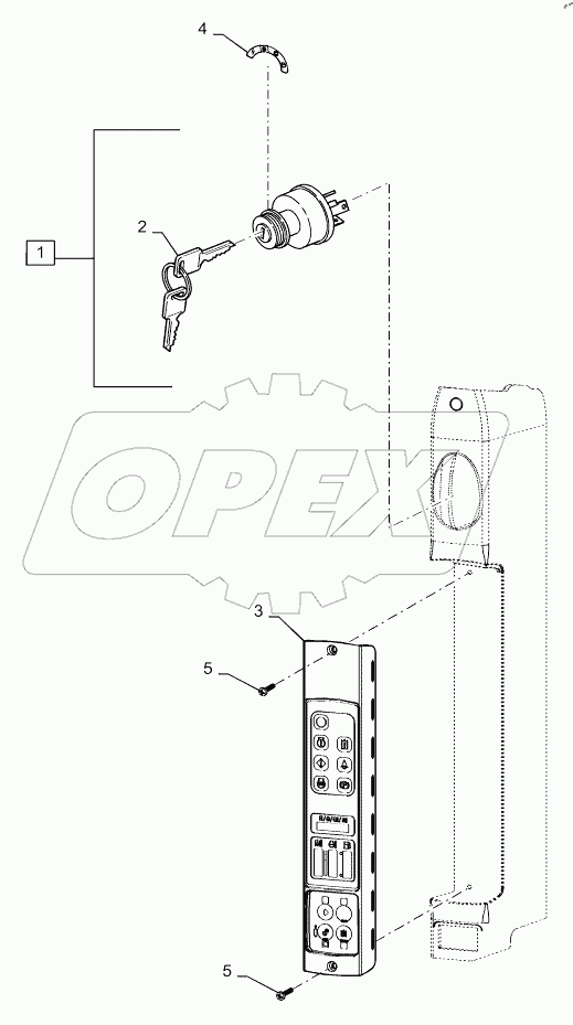  INSTRUMENT CLUSTER AND KEYED IGNITION, OPEN CAB