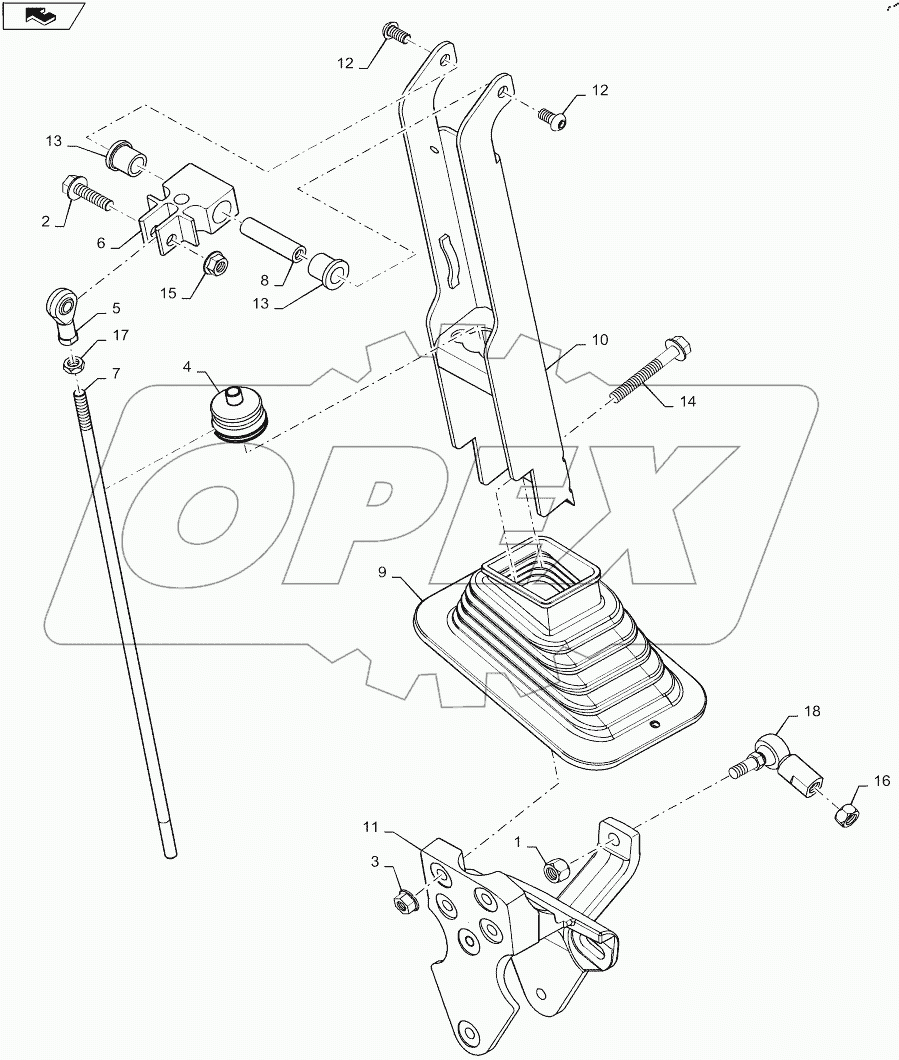  LH SUB HANDLE, HAND CONTROLS