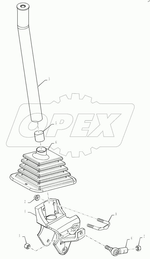 RH SUB HANDLE, FOOT CONTROLS