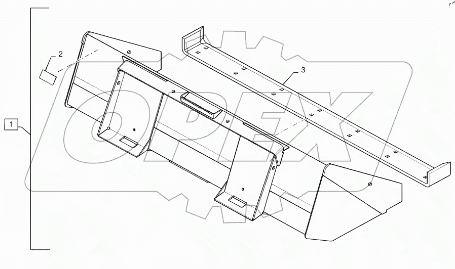  BUCKET, 66", HEAVY DUTY DIRT, GRAY