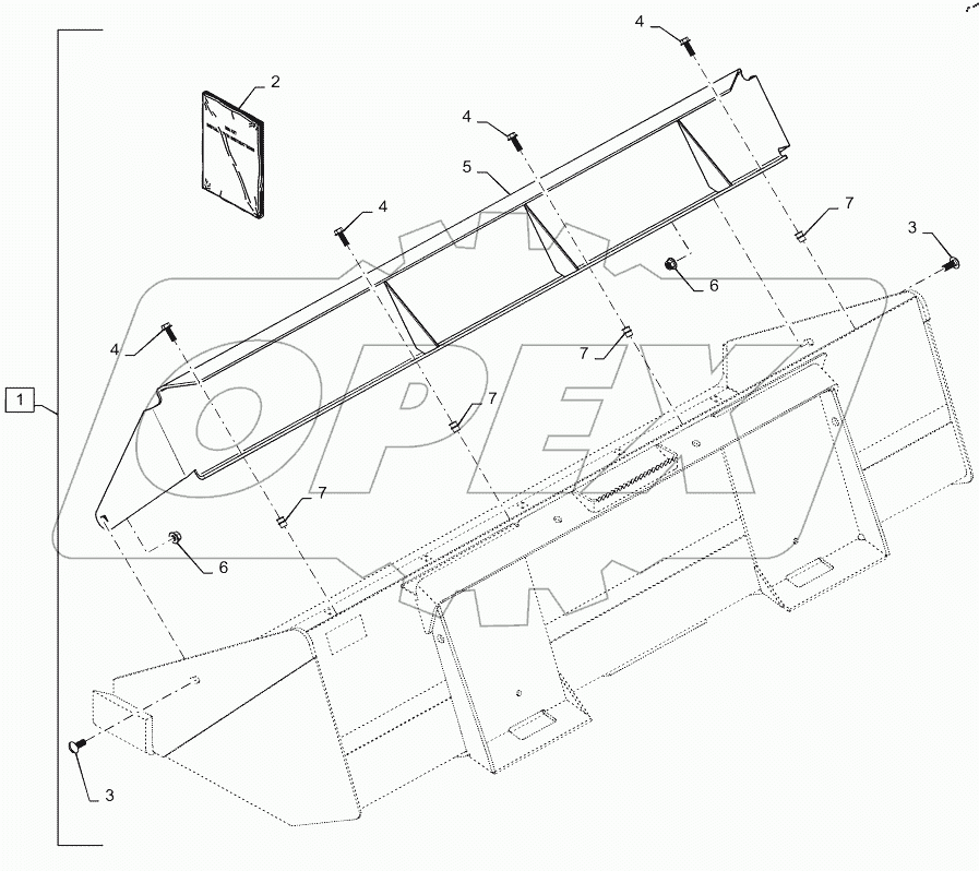  BUCKET SPILL GUARD, 66" BUCKET