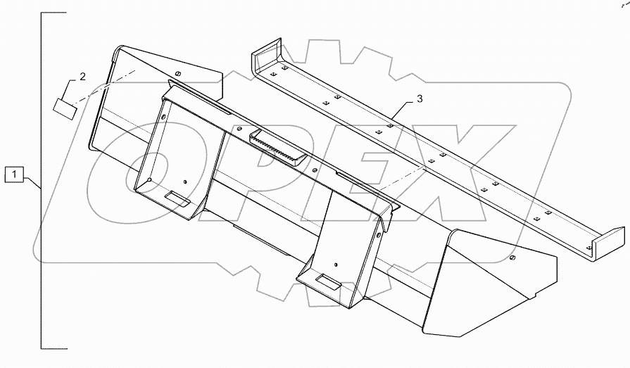  BUCKET, 72", HEAVY DUTY DIRT, GRAY