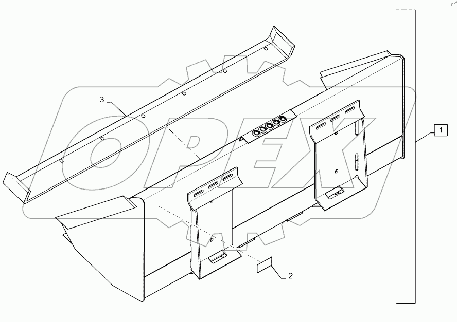  BUCKET, 72", DIRT AND FOUNDRY, GRAY
