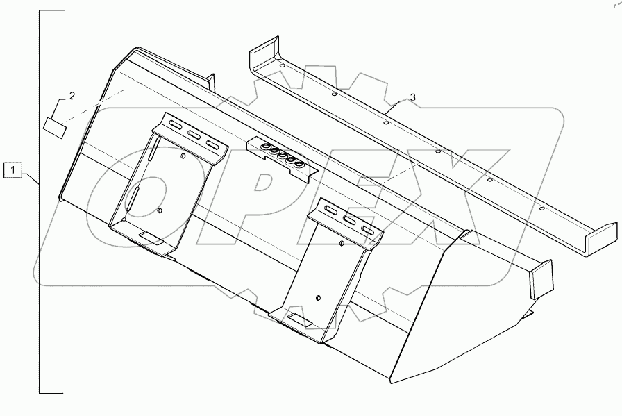  BUCKET, 72", SLURRY, GRAY