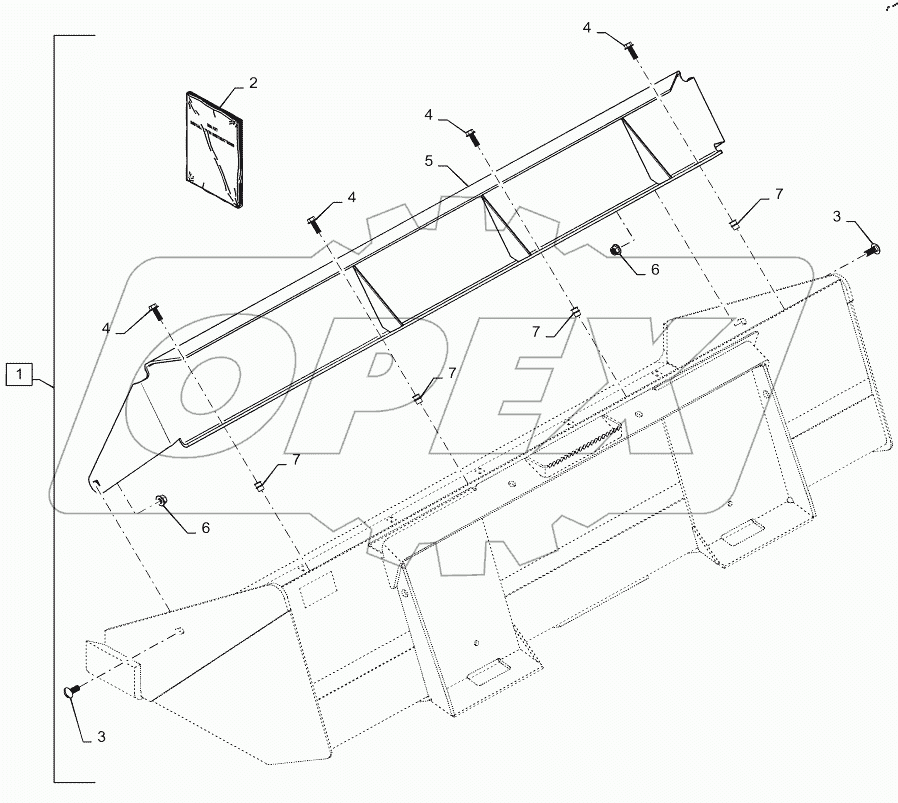  BUCKET SPILL GUARD, 78" BUCKET