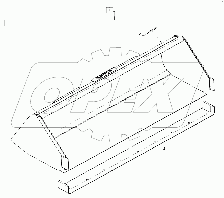  BUCKET, 84", SLURRY, GRAY