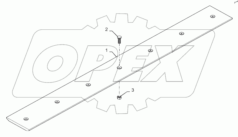  BOLT ON CUTTING EDGE, 78" BUCKET
