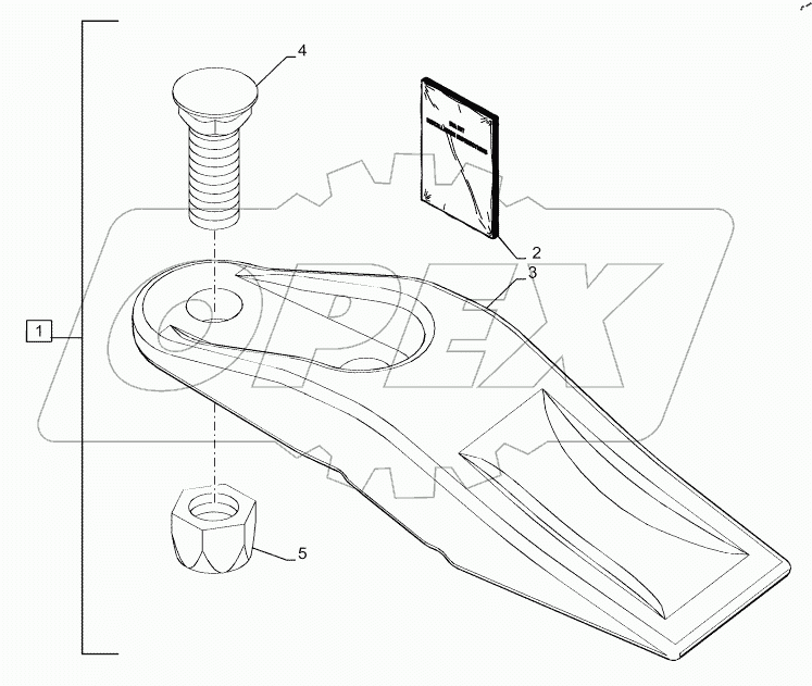  KIT, BUCKET BOLT- ON TOOTH